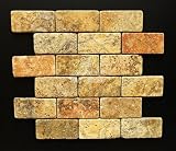 Scabos 2 X 4 Tumbled Travertine Brick Mosaic Tile