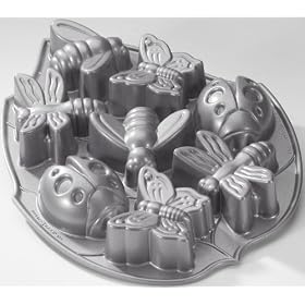 Nordicware Backyard Bugs Cake Pan. Cast Aluminum Commercial Non-Stick Coating by Nordic Ware