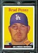 2007 Topps Heritage Baseball Card # 25 Brad Penny Los Angeles Dodgers - Mint Condition - In Protective Display Case