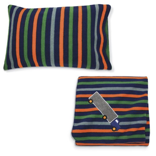Kids Fleece Blanket and Pillowcase STRIPE TODDLER - .95
