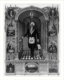 Historic Print (L): Washington as a freemason