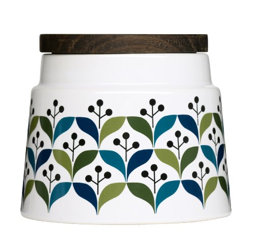 Sagaform 5015832 Stoneware Storage Container with Acacia Lid, 17-Ounce
