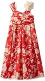 Bonnie Jean Girls 7-16 Coral Floral Print Dress, Coral, 10