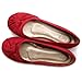 Ollio Women's Ballet shoe Low Heel Comfort Faux Suede Multi Color Flat
