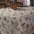 Benson Mills Natures Leaves Jacquard Printed Fabric Tablecloth, 52-Inch-by-70-Inch