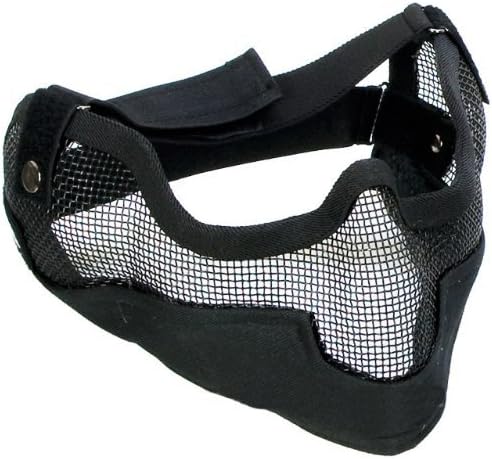 2nd Generation Matrix Iron Face Carbon Steel "Striker" Mesh Lower Half Mask - Black