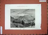 1886 View Baden Switzerland Mountains Town Fine Art