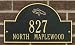 Denver Broncos Black and Gold Personalized Address Plaque