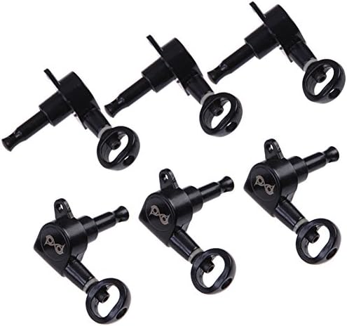 Chinatera 6pcs 3L3R Black Guitar Tuning Pegs Tuners Guitar Machine Heads Hollow Handle
