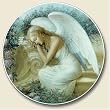 Angel on Green Auto Coaster, Single Coaster for Your Car