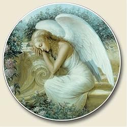 Angel on Green Auto Coaster, Single Coaster for Your Car