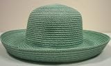 Soft Pastel Wide Brimmed Turned Up Hat in Tan or Blue
