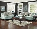 2 PCs Contemporary Design Light Aqua Green Upholstery Sofa and Loveseat Set
