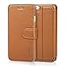 iPhone 6 Case, iPhone 6S Case, TANNC [Screen Protector Included]Flip Leather Wallet Case[Layered Dandy]-[Card Slot] - for iPhone 6 and iPhone 6S - Brown