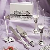 Baby Keepsake: Distinctive Damask Porcelain Collection Wedding Accessory Set