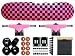 Sports : Checkered Moose Pink Complete Skateboard 7.5