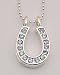 Large Rhinestone Horseshoe Necklace, Blue
