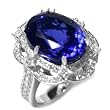 18K White Gold Tanzanite and Diamond Ring