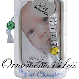 Carlton Heirloom 2011 Baby Boy's First Christmas - Photo Holder/Bank Ornament