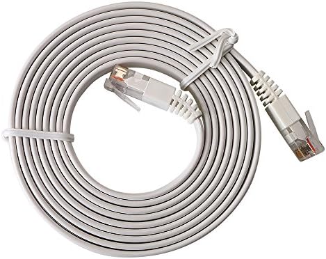 Iseeusee Cat5e Ethernet Patch Cable 6 Feet-RJ45 Networking Cord-White