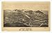 Historic Hoosick Falls, New York, c. 1889, Bird's Eye View Map (S) (WS)