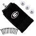 Georgia Bulldogs Black Embroidered Golf Towel Gift Set