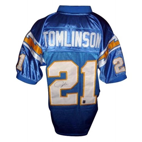 Ladainian Tomlinson Autographed San Diego Chargers (Baby Blue #21) Reebok Jersey - LT Holo