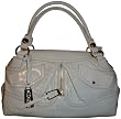 Women's DKNY Purse Handbag Patent Croco East West Satchell Ivory