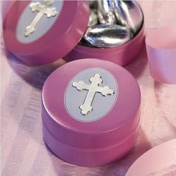 Pink Cross Design Mint Tins
