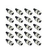 GLS Audio XLR FEMALE Plugs Connectors XLR-F Plug - 20 Pack