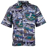 Reyn Spooner Colorado Rockies Blue Scenic Print Hawaiian Shirt