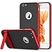 JETech Case for iPhone 6s and iPhone 6, Slim Protective Cover Shock-Absorption, Carbon Fiber Design, Red