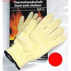 Hitze-Schutz-Handschuh f�r Grill & Ofen aus feuerbest�ndigen Aramidfasern NomexTM und KevlarTM - bis 250�