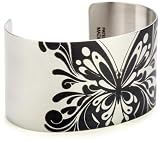 Tattooed Steel Secret Garden Change Stainless Steel Cuff Bracelet