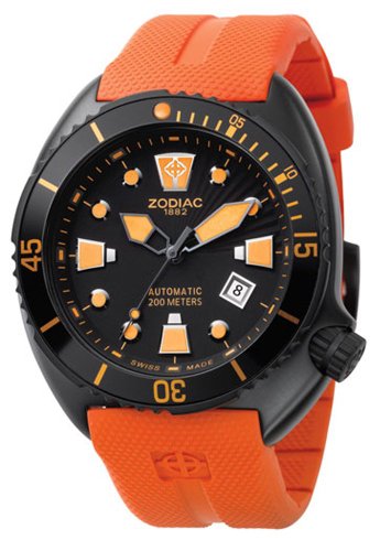 Zodiac ZO8006 Gents Oceanaire diving watch with anti-allergic rubber strap