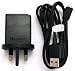 Genuine Sony Ericsson EP-800 3 Pin Mains Charger & EC-700 Micro USB Data Cable Suitable For Xperia 10, X10 Mini, X10 Mini Pro, Vivaz, Vivaz Pro & Xperia X8