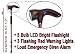 Multi Function Cane and Walking Stick with LED Flashlight, Flashing red alert lights, Emergency Siren; Lightweight Collapsible Aluminum, Weighs about 1 pound