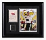 Dale Earnhardt Jr. Limited Edition Framed 6 x 8 2008 Michigan Photograph with Piece of Race Winni