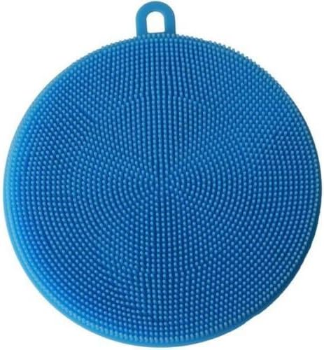 WeK Kitchen Round Silicone Washing Scrubber Dishcloth Dish Wash Cleaning Tool