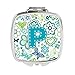 Carolines Treasures CJ2006-PSCM Letter P Flowers & Butterflies Teal Blue Compact Mirror