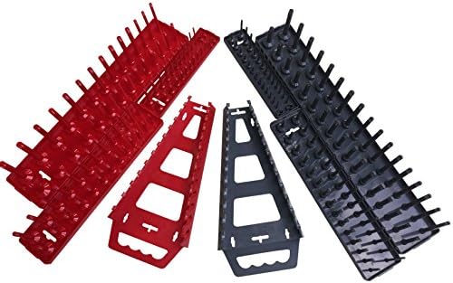 8 Piece Socket &amp; Wrench Organizer Set Tray for SAE and Metric