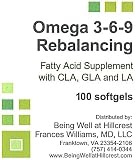 Omega 3-6-9 Rebalancing (Thera) Plus Conjugated Linoleic Acid Natural Fatty Acid Supplement 100 Softgels