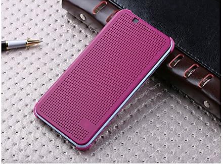 FOME Cases Series HTC Dot View Premium Flip Shell Case Cover for HTC 820 Purple