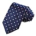 KissTies Polka Dot Tie Pink Dots Navy Blue Necktie + Gift Box