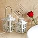 Kate Aspen 14110WT Vintage White Distressed Small Candle Lantern, One Size,