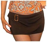 It Figures Women's Solid Hipster Skirt With Buckle