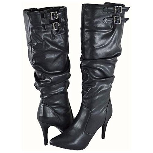 Breckelle's Knee High Stiletto Heels Dress Boots Bsbrandi-12