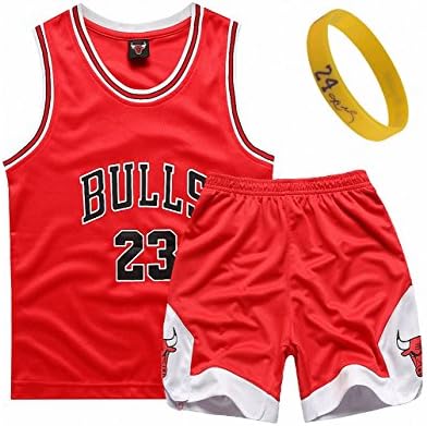 Set CDG Plus Kids Chicago Bulls Michael Jordan Jersey Set - Red Size Xs