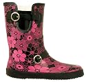 New Womens Pink Flower Festival Wellies Wellington Boots
