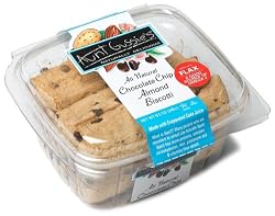 Aunt Gussie's Spelt Chocolate Chip Almond Biscotti With Flax, 8.5-Ounce Clamshell (Pack of 6)